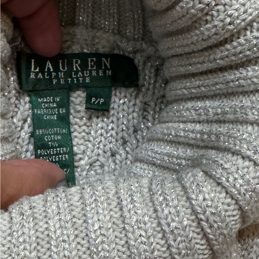 Ralph Lauren Gray Cable Knit Women's Sweater - Picture 3 of 3